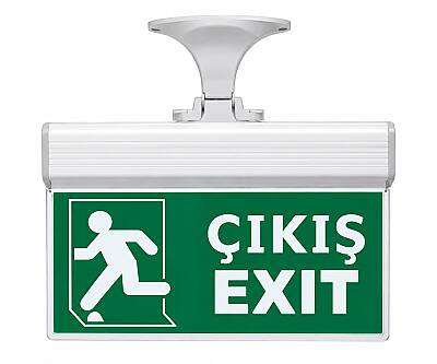 3W EXIT ÇIKIŞ ARMATÜRÜ LEDLİ 3 SAAT AKÜLÜ YENİ - 1
