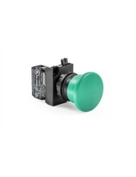 Emas CP100MY CP Serisi Plastik 1NO Yaylı 40 mm Mantar Yeşil 22 mm Buton - EMAS
