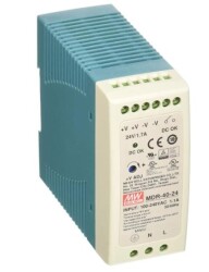 Mean Well MDR-040-24 24VDC 1.7A Ray Montaj Güç Kaynağı - Mean Well