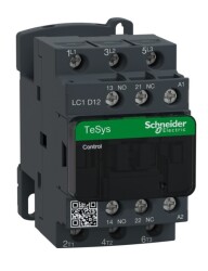 Schneider LC1D12Q7 TeSys D 12 A 5,5 kW 380V AC Kontaktör 3 Kutuplu 1NO+1NC AC-3 - SCHNEIDER