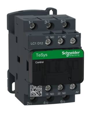 Schneider LC1D12Q7 TeSys D 12 A 5,5 kW 380V AC Kontaktör 3 Kutuplu 1NO+1NC AC-3 - 1