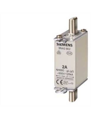 Siemens 3Na3822 StEAtit Seramik Gövdeli Nh Bıçaklı Sigorta Buşonu 63A Boy 000 Genişlik 21Mm - 1