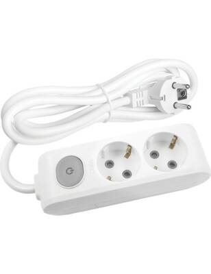 Viko 90117203 Grup Priz 2'li 3 Metre Anahtarlı Çocuk Korumalı Beyaz - 1